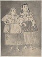 Two Fat Peasant Women, Constantin Guys (French, Flushing 1802–1892 Paris), Brush and gray wash, over graphite