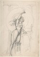 Design for an advertisement for champagne, Jean-Roch Isnard (French, born Arles, 1845), Graphite on wove paper