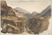 Mountain View at Oisans (Isère), Paul Huet (French, Paris 1803–1869 Paris), Watercolor