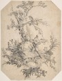 Study for a Pastoral Scene, Jean-Baptiste Huet I (French, Paris 1745–1811 Paris), Black chalk with slight traces of graphite underdrawing