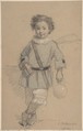 Sketch of a Young Boy, Eugène-Ernest Hillemacher (French, Paris 1818–1887 Paris), Pastel and black chalk