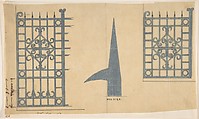 Designs for Church Gates with Spiked Tops, Richardson Ellson & Co., Pen and ink, brush and wash