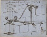 A Metal Street Lamp, Boulevard St. Martin, Richardson Ellson & Co., Pen and ink