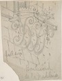 Curved Metal Brackets Supporting a Shelf outside a Window, Boulevard de la Madeleine, Richardson Ellson & Co., Graphite