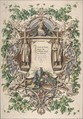 Homage from Bavarian artists to King Ludwig I, Peter Herwegen  German, Brush and gray ink, watercolour, gold paint