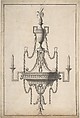 Candelabrum, Anonymous, British, 18th century  British, Pen and ink, brush and gray wash