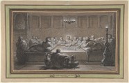 The Last Supper, Louis Lafitte (French, Paris 1770–1828 Paris), Black chalk, heightened with white, on light brown paper. Lined.