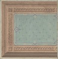 Design for Ceiling, Hôtel de Boivin, Paris, Jules-Edmond-Charles Lachaise (French, died 1897), Watercolor and ink