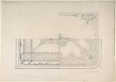 Three Designs for Ceilings, Hôtel Cottier, Jules-Edmond-Charles Lachaise (French, died 1897), Graphite