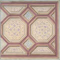 Design for Ceiling, Château de Cangé, Jules-Edmond-Charles Lachaise (French, died 1897), Pen and black ink, watercolor, and gouache
