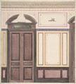 Design for Wall Paneling, Deepdene, Dorking, Surrey, Jules-Edmond-Charles Lachaise (French, died 1897), Watercolor