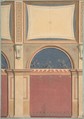 Design for Elevation of Gallery Bay, Deepdene, Dorking, Surrey, Jules-Edmond-Charles Lachaise (French, died 1897), Graphite and gouache