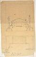 Design for Grate, with Plan, Anonymous, British, 19th century  British, Graphite