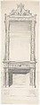 Chimneypiece Design with Mirror, Anonymous, British, 19th century  British, Graphite