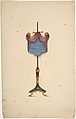 Design for a Firescreen, Gillows  British, Pen and ink, gouache (bodycolor)