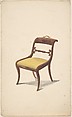 Design for a Chair, Gillows  British, Pen and ink, brush and wash, watercolor and gouache (bodycolor)