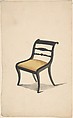 Design for a Chair, Gillows  British, Pen and ink, brush and wash, watercolor