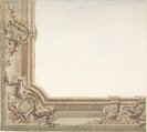 Design for Hall Ceiling, Hôtel de Trévise, Jules-Edmond-Charles Lachaise (French, died 1897), Graphite, watercolor, and gouache