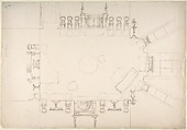 Plan and Elevations of a Music Room, Anonymous, British, 19th century  British, Pen and ink, graphite, watercolor