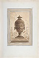 Study for a Vase in a Suite of Vase Designs, Louis Joseph Le Lorrain (French, Paris 1715–1759 Saint Petersburg), Pen and gray ink, brush and brown wash over graphite underdrawing