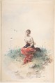 Female Figure, Alexandre-Louis Leloir (French, Paris 1843–1884 Paris), Watercolor