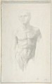 Study of a Figure, Alphonse Legros (French, Dijon 1837–1911 Watford, Hertfordshire), Graphite on white paper