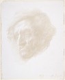 Head of a Man, Alphonse Legros (French, Dijon 1837–1911 Watford, Hertfordshire), Metalpoint on white prepared paper