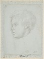 Study of a Head, Alphonse Legros (French, Dijon 1837–1911 Watford, Hertfordshire), Graphite on gray paper