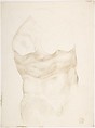 Torso of the Belvedere, Alphonse Legros (French, Dijon 1837–1911 Watford, Hertfordshire), Metalpoint on white paper