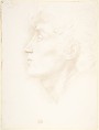 Head of an Irish Girl, Alphonse Legros  French and British, Metalpoint on white paper