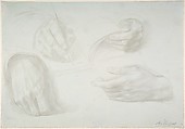 Studies of Hands, Alphonse Legros  French and British, Metalpoint on prepared paper