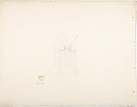 Design for a Two-sided Bookstand with Shelves (Verso: sketch), Anonymous, British, 19th century, Pen and ink, brush and wash, watercolor