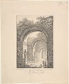 Classical Ruins: A Public Bath, Joseph Lemercier (French, 1803–1887), Pen and black and gray ink