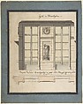 Section and Plan of the Small Dining Room of the Hôtel de Montholon, Jean Jacques Lequeu (French, Rouen 1757–1825 Paris), Pen and black and gray ink, brush and gray and beige wash, with framing lines in pen and black ink