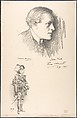 Portrait Head of the actor Sir George Alexander, also shown full-length in costume, Portrait after Charles A. Buchel (British (born Germany), Mainz 1872–1950), Lithograph