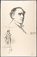 Portrait Head of the actor Sir Henry Irving, also shown full-length in costume, Portrait after Charles A. Buchel (British (born Germany), Mainz 1872–1950), Lithograph