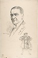 Portrait Head of the actor Arthur Bourchier, also shown full-length in costume, Portrait after Charles A. Buchel (British (born Germany), Mainz 1872–1950), Lithograph