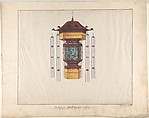 Design for Hall Lamp No.9, Lamqua  Chinese, Watercolor