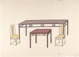Design for Export Furniture, Anonymous, Chinese, 19th century  Chinese, Watercolor over graphite