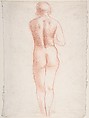 Standing Nude Seen from the Back, Aristide Maillol (French, Banyuls-sur-Mer 1861–1944 Perpignan), Red chalk on Montral paper