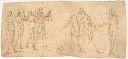 Procession of Musicians, attributed to Francesco Allegrini (Italian, Cantiano (?) 1615/20–after 1679 Gubbio (?)), Pen and brown ink