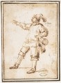 Study of an Actor, attributed to Francesco Allegrini (Italian, Cantiano (?) 1615/20–after 1679 Gubbio (?)), Pen and brown ink