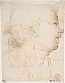 Woman and Child Kneeling (recto); Head of Child (verso), After Andrea del Sarto (Andrea d&#39;Agnolo) (Italian, Florence 1486–1530 Florence), Pen and brown ink (recto and verso)