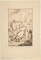 The Sacrifice of Iphigenia, Jean Michel Moreau le Jeune (French, Paris 1741–1814 Paris), Brush and brown ink with brown wash