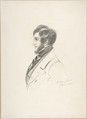 Portrait of Charles Kinnaird Sheridan, Count Alfred Guillaume Gabriel D'Orsay (French, 1801–1852), Graphite
