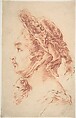 Head of a Woman, Francesco Bartolozzi  Italian, Red crayon