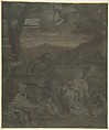 The Annunciation to the Shepherds, Attributed to Jacopo Bassano (Jacopo da Ponte) (Italian, Bassano del Grappa ca. 1510–1592 Bassano del Grappa), Pen and brown ink, brush and brown wash, highlighted with white, on green-washed paper