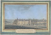 View of a Château, Attributed to Nicolas Pérignon the Elder (French, Nancy 1726–1782 Paris), Black chalk, pen and brown ink, pen and gray ink, gouache