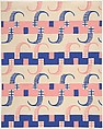 Fabric Design with Stripes, Attributed to Paul Poiret (French, Paris 1879–1944 Paris), Gouache and stencil over graphite