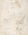 Sketch of a Palace Interior, Antonio Galli Bibiena (Italian,  Parma 1700–1774 Mantua (?)), Pen and brown ink over traces of black chalk or graphite
